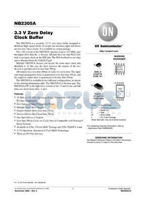 NB2305AC1DTR2G datasheet - 3.3 V Zero Delay Clock Buffer