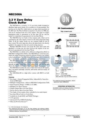 NB2308AC3DTR2G datasheet - 3.3 V Zero Delay Clock Buffer