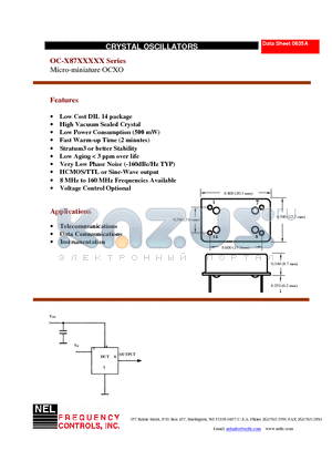 OC-A870S01F datasheet - Micro-miniature OCXO