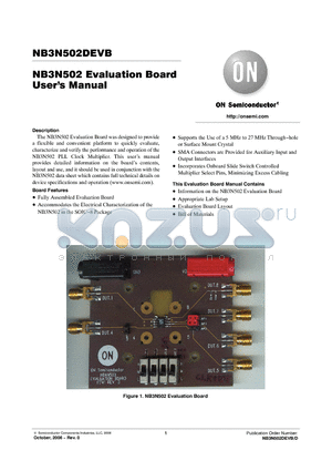 NB3N502DEVB datasheet - NB3N502 Evaluation Board