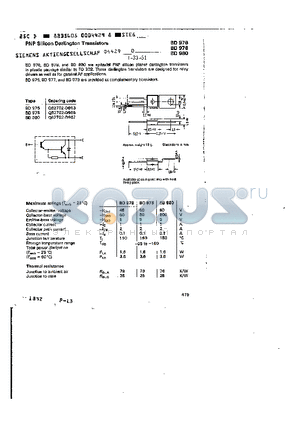 Q62702-D965 datasheet - PNP SILICON DARLINGTON TRANSISTORS