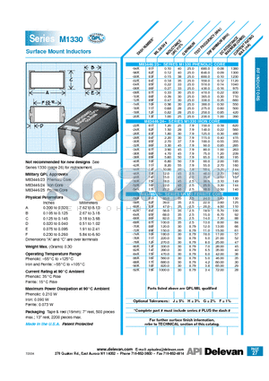 M1330-00K datasheet - Surface Mount Inductors