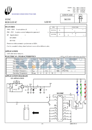 M1350 datasheet - SYNC RGB LED IC