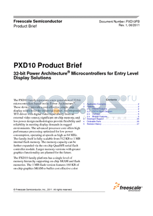 MPXD1005VLQ64R datasheet - 32-bit Power Architecture^ Microcontrollers for Entry Level Display Solutions