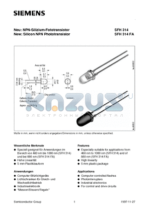 Q62702-P1755 datasheet - .Neu: NPN-Silizium-Fototransistor New: Silicon NPN Phototransistor