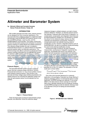 MPXM2102A datasheet - Altimeter and Barometer System