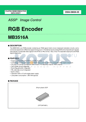 MB3516 datasheet - RGB Encoder
