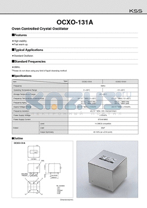 OCXO-131A1 datasheet - Oven Controlled Crystal Oscillator
