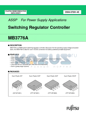MB3776APF datasheet - Switching Regulator Controller
