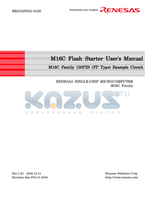 M16C-100PIN-FP datasheet - SINGLE-CHIP MICROCOMPUTER