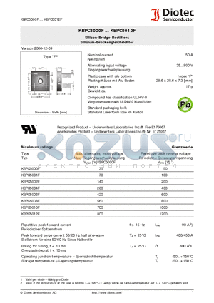 KBPC5000F_07 datasheet - Silicon-Bridge-Rectifiers