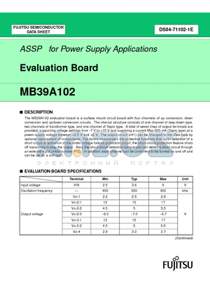 MB39A102PFT datasheet - Evaluation Board