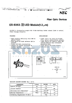 OD-8363 datasheet - LED MODULE (1.2 UM)