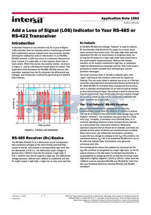 ISL32273E-77E datasheet - Add a Loss of Signal (LOS) Indicator to Your RS-485 or RS-422 Transceiver