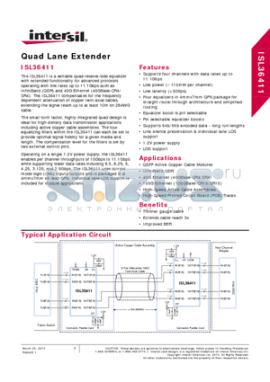 ISL36411 datasheet - Quad Lane Extender