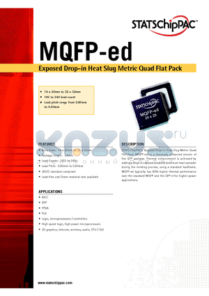 MQFP-ED datasheet - Exposed Drop-in Heat Slug Metric Quad Flat Pack