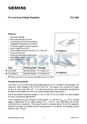 Q67000-A9044 datasheet - 5-V Low-Drop Voltage Regulator