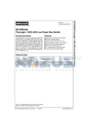 NC7WB3306L8X datasheet - TinyLogic UHS 2-Bit Low Power Bus Switch