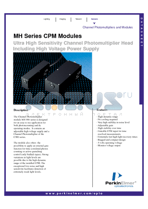 MH900 datasheet - Ultra High Sensitivity Channel Photomultiplier Head Including High Voltage Power Supply