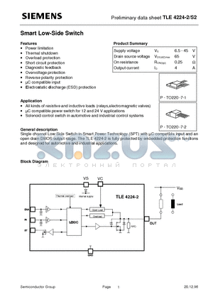 Q67000-A9279 datasheet - Smart Low-Side Switch