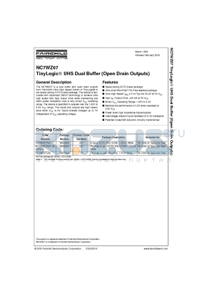 NC7WZ07 datasheet - TinyLogic UHS Dual Buffer (Open Drain Outputs)