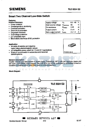 Q67006-A9253 datasheet - SMART TWO CHANNEL LOW-SIDE SWITCH