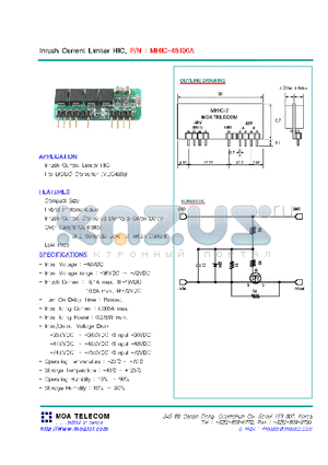 MHIC-48100A datasheet - Inrush Current Limiter HIC