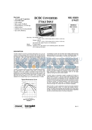 MHL0512D datasheet - DC/DC CONVERTERS 5 VOLT INPUT