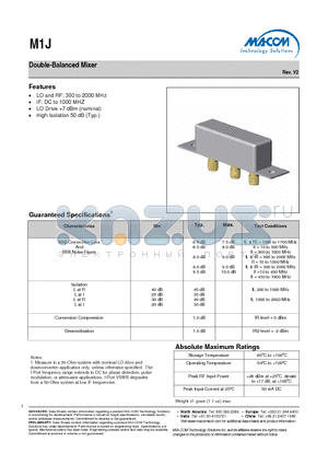 M1J datasheet - Double-Balanced Mixer