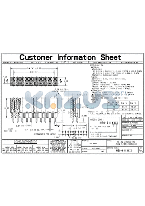 M20-6112005 datasheet - PC104 CONNECTOR (STACK THROUGH)