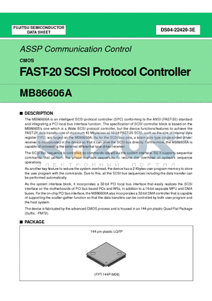 MB86606APMT2 datasheet - FAST-20 SCSI Protocol Controller