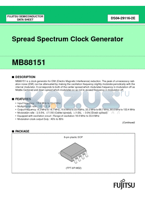 MB88151 datasheet - Spread Spectrum Clock Generator