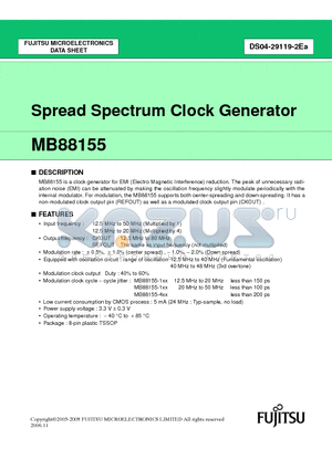 MB88155-102 datasheet - Spread Spectrum Clock Generator