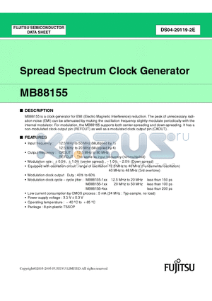 MB88155PFTG-110-JN-EFE1 datasheet - Spread Spectrum Clock Generator