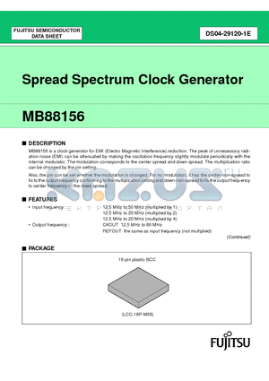 MB88156PV-G-001-ERE1 datasheet - Spread Spectrum Clock Generator