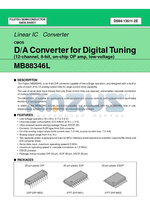 MB88346L datasheet - D/A Converter for Digital Tuning