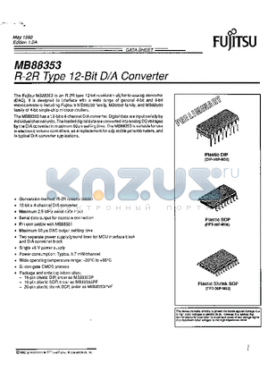 MB88353 datasheet - R-2R Type 12-Bit D/A Converter
