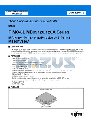 MB89120 datasheet - 8-bit Proprietary Microcontroller
