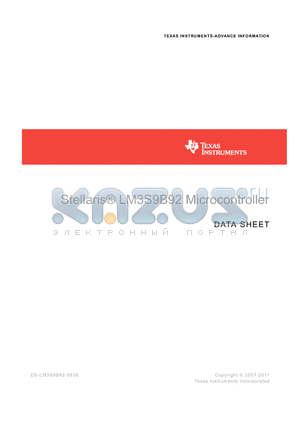 LM3S9B92-EQC25T datasheet - Stellaris LM3S9B92 Microcontroller