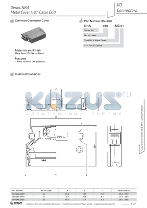 NCP036-030-BF datasheet - Metal Cover