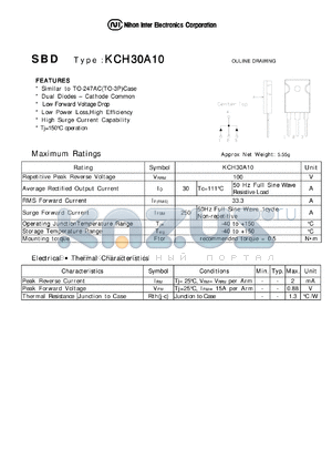 KCH30A10 datasheet - Schottky Barrier Diode