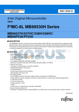 MB89537HPFV datasheet - 8-bit Original Microcontroller CMOS
