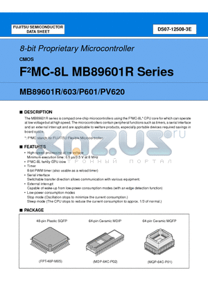 MB89603PFV datasheet - 8-bit Proprietary Microcontroller