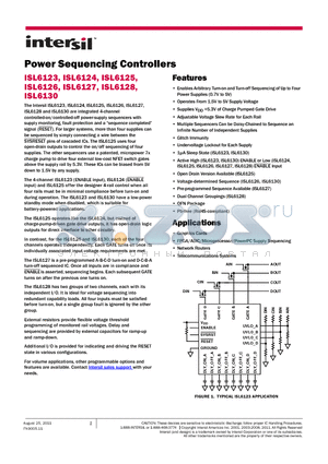 ISL6123IR datasheet - Power Sequencing Controllers