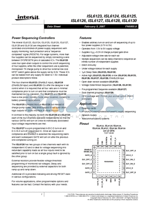 ISL6124 datasheet - Power Sequencing Controllers