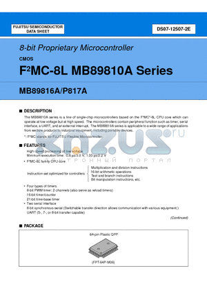 MB89816A datasheet - 8-bit Proprietary Microcontroller