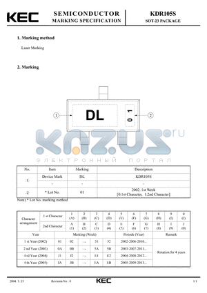 KDR105S datasheet - SOT-23 PACKAGE