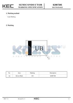 KDR720E datasheet - ESC PACKAGE