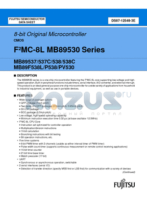 MB89F538L-101PF datasheet - 8-bit Original Microcontroller