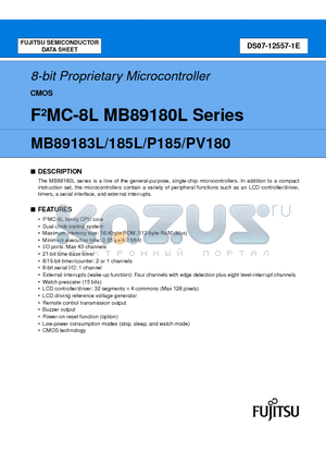 MB89P185PFM-104 datasheet - 8-bit Proprietary Microcontroller